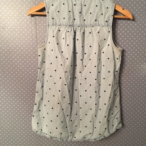 ✨ J. Crew Factory Women's Chambray Polka Dot Shirt - Picture 6 of 9